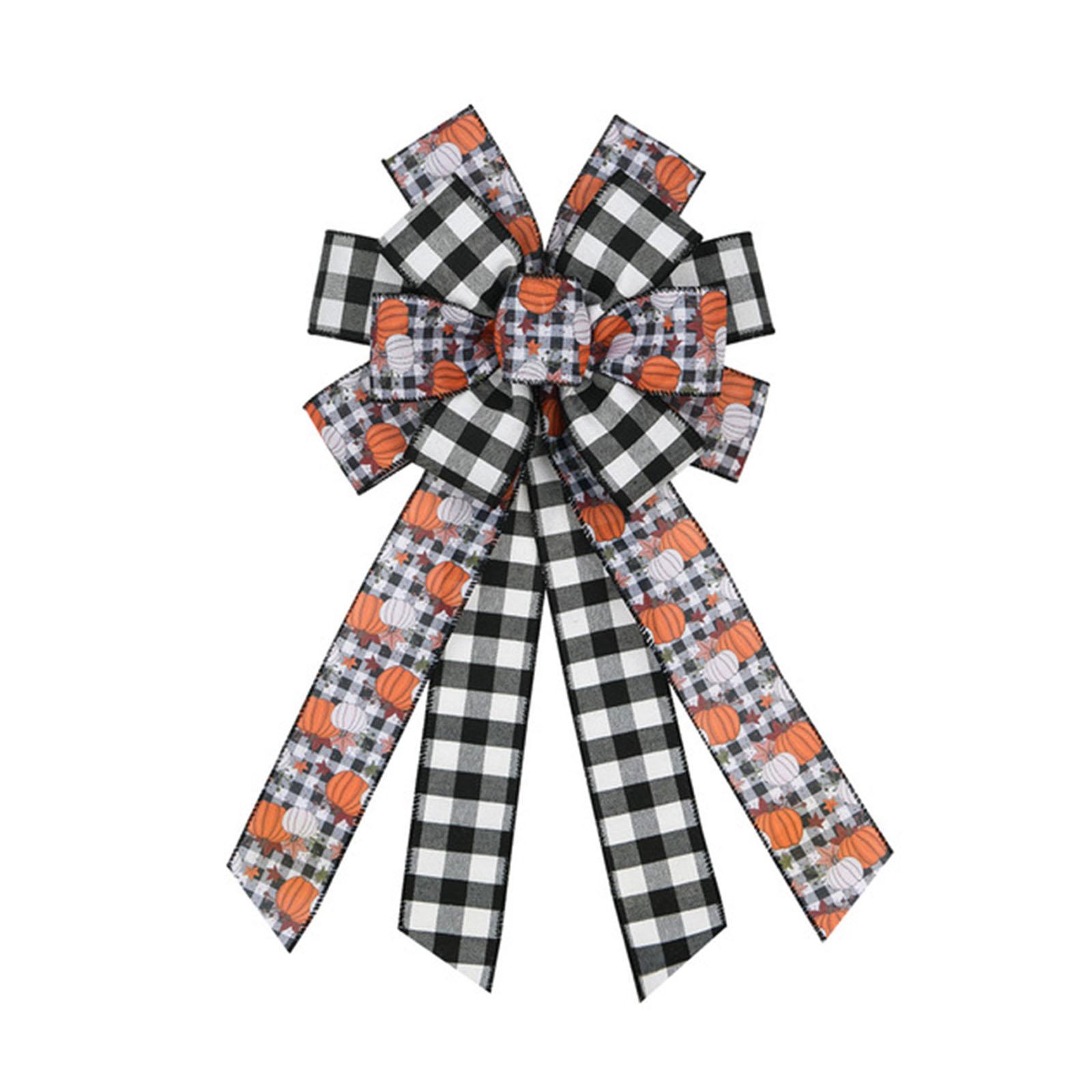 

Fall Wreath Bow Fall Thanksgiving Bows Decor for Farm Home Present Wrapping Decoration