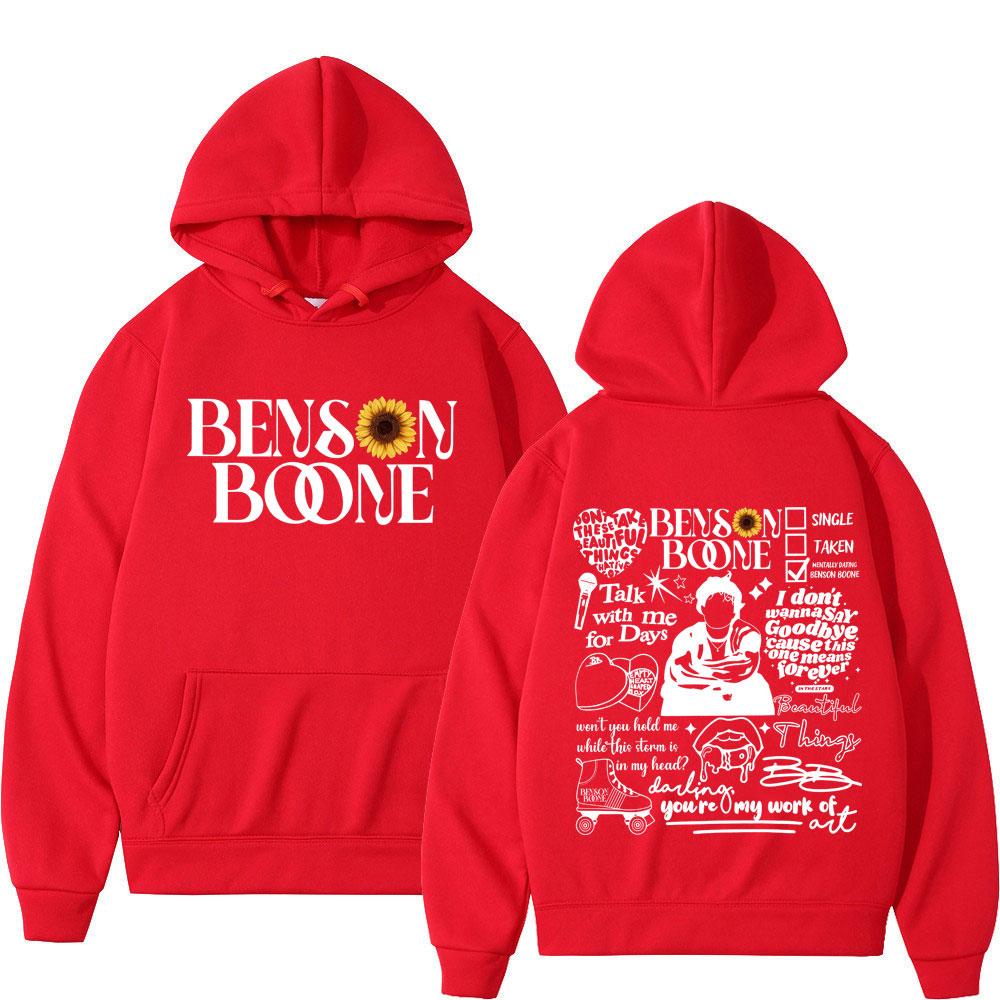 Benson Boone American Heart Tour 2025 Hoodies Men Women Fashion Hip Hop Hooded Sweatshirts Fans Gift Oversized Vintage Pullovers