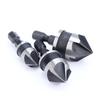 3pcs 5 Flute Countersink Bore Set 90 Degree Countersink Bits Countersink Drill Bit Set Wood Metal