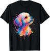Great Bichon Frise Watercolor Splash Art T-Shirt – Colorful Dog Lover Gift
