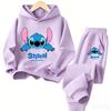 Disney Stitch Children's Street Fashion Sweater Boys Girls Tops Children's Sports Trucksuit Pullover Outdoor Sports Sonic Hoodie