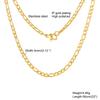 Figaro Chain Necklace Stainless Steel Link Gold Color Choker Necklace Layered Women Girls 14"  18" 20" 24"