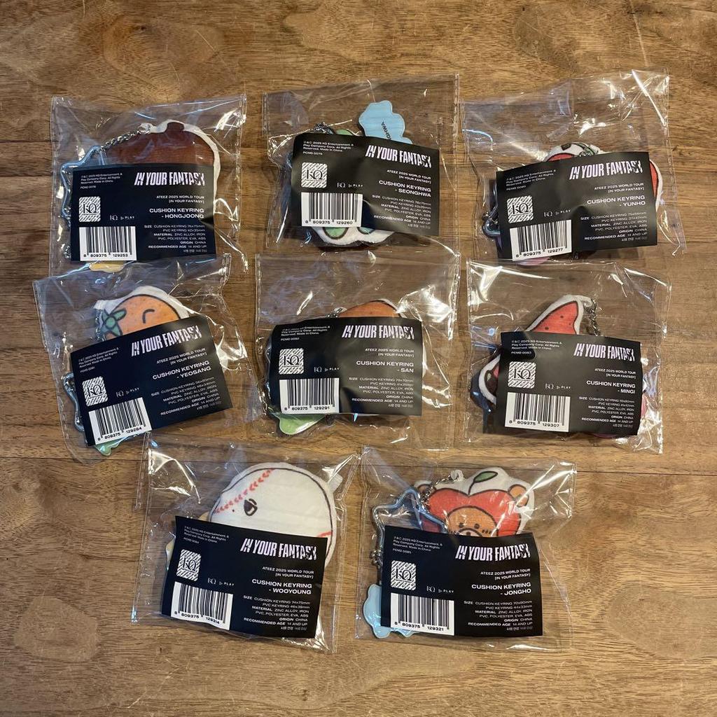 [USED] ATEEZ Seoul Con Cushion Keyring Set of 8