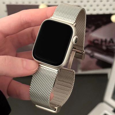 Magnetisches Armband für Apple Watch Band 45mm Ultra 2 49mm 41mm 40mm 44mm Edelstahl Armband Iwatch Serie 9 8 7 6 5 Uhrenarmband