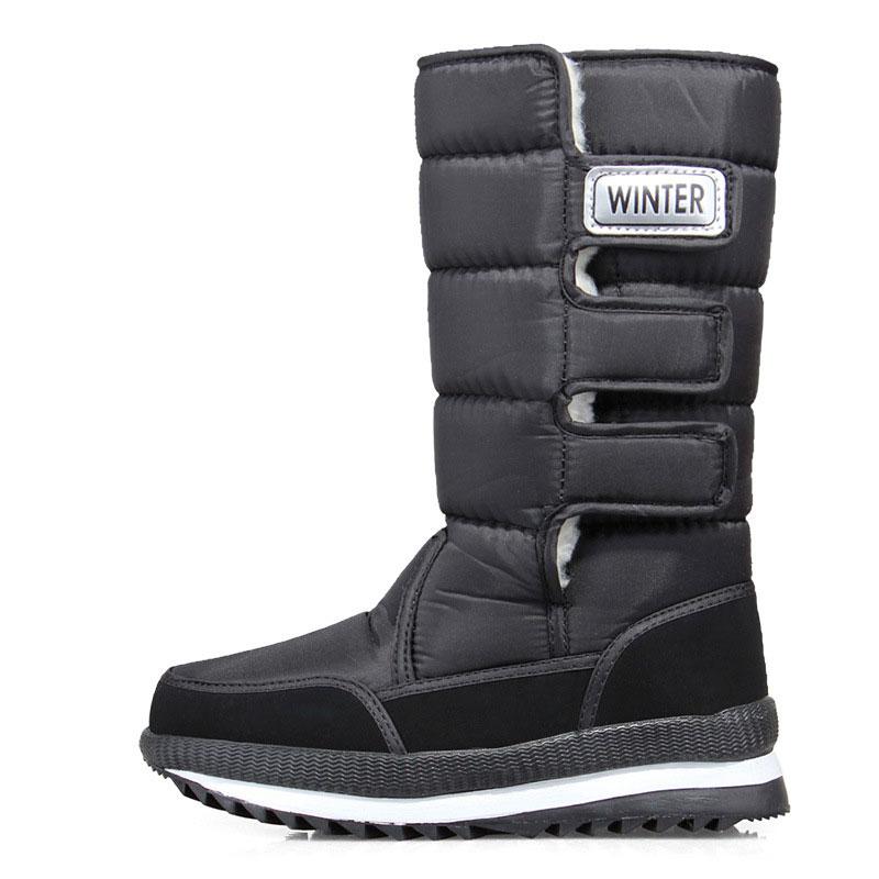 Women Snow Boots Platform Shoes Woman Winter Boots Thick Plush Waterproof Non-Slip Mid-Calf Boots Women Winter Shoes Botas Mujer