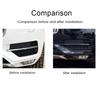 For Volvo XC90 Front Fog Light Strip Black Decorative Chrome Car Sticker Car Accessories 2015-