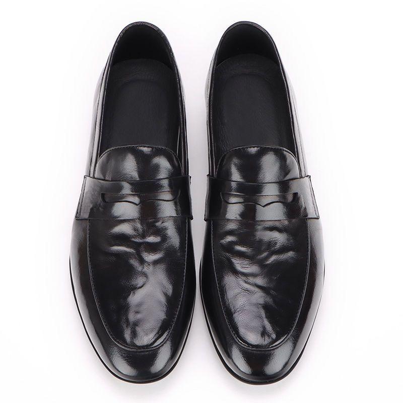 Men's shoes 2025 new black casual men's leather shoes leather trend soft sole soft surface British business shoes men's