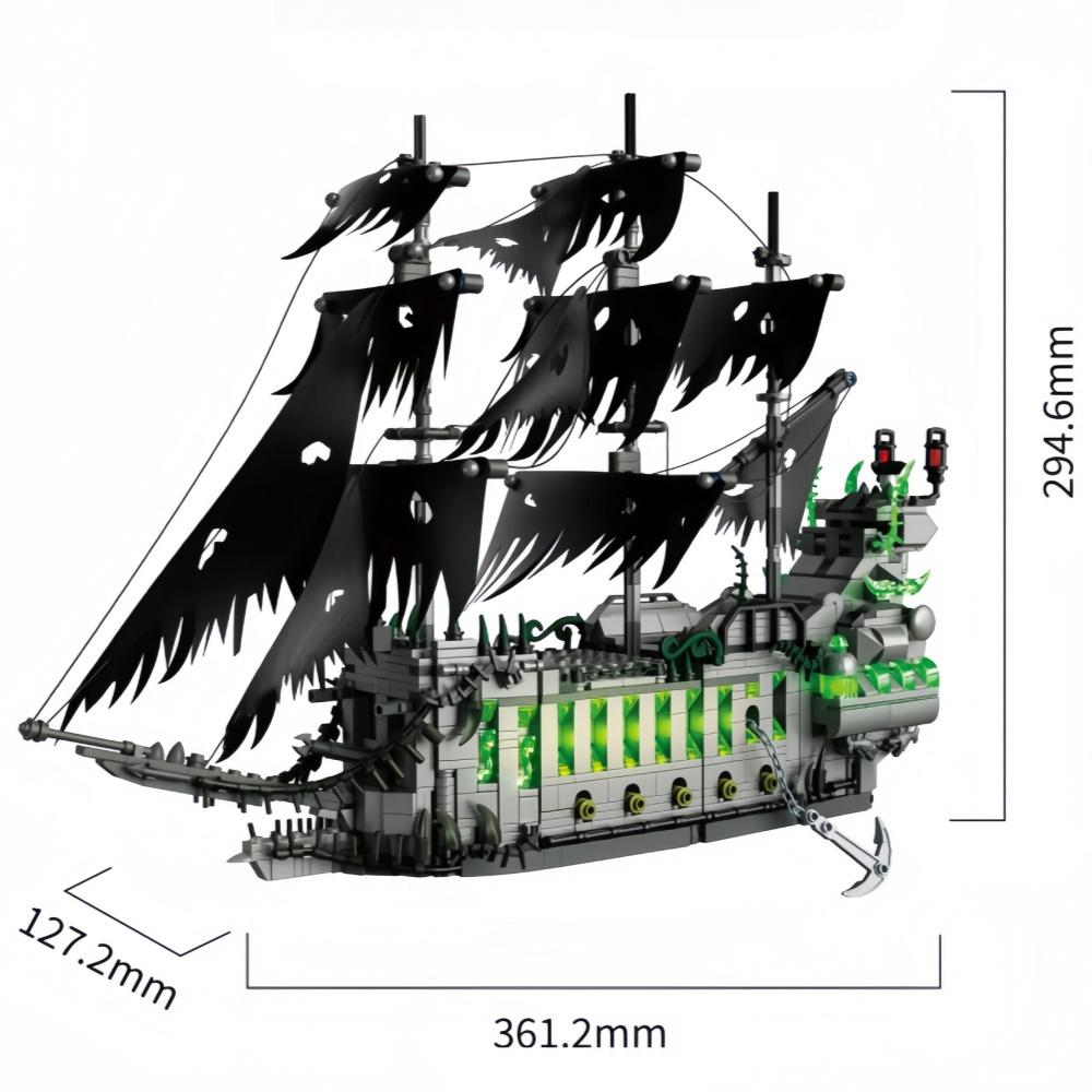 

Іграшка-конструктор 3D модель корабля-привида на тему Хелловіну - Розвиваюча головоломка, Ідеальний подарунковий набір для дитячих святкових подій With Box
