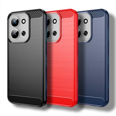 For Redmi 15C 4G Case For Xiaomi Redmi 10C 12C 13C 14C 15C Cover Carbon Fiber Shockproof Silicone Bumper For Redmi 15C