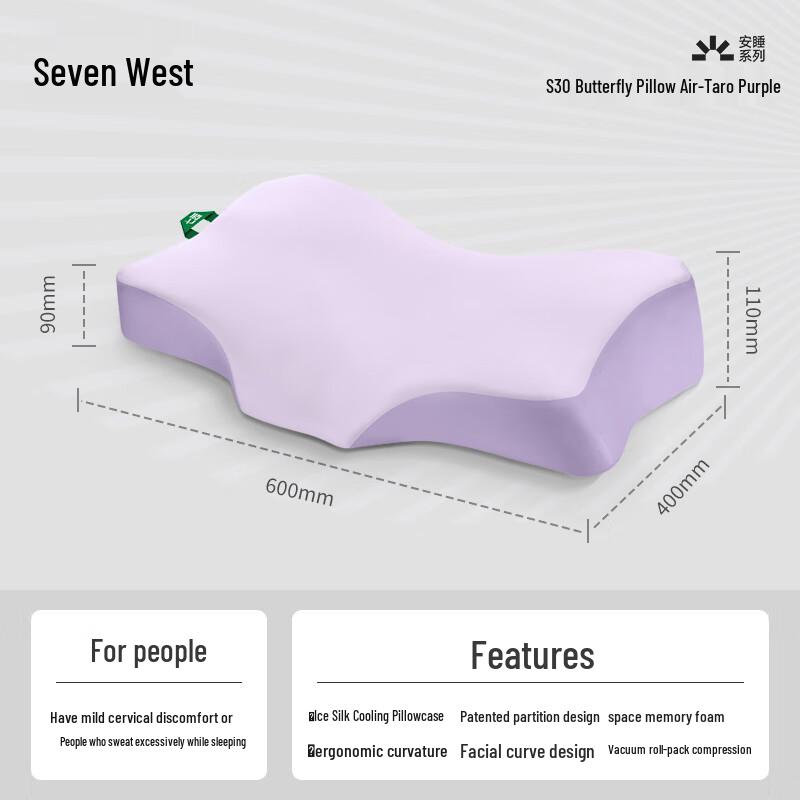 

Qixi Butterfly Memory Foam Cervical Support Pillow