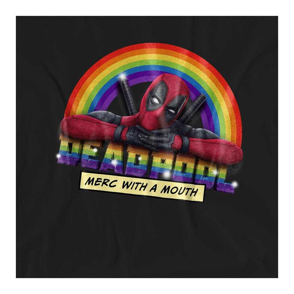 Deadpool Womens/Ladies Merc With A Mouth Rainbow T-Shirt