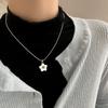 Small Fresh Blue Flower Necklace Cute Collarbone Chain Girlfriend Gift Summer Accessories Women