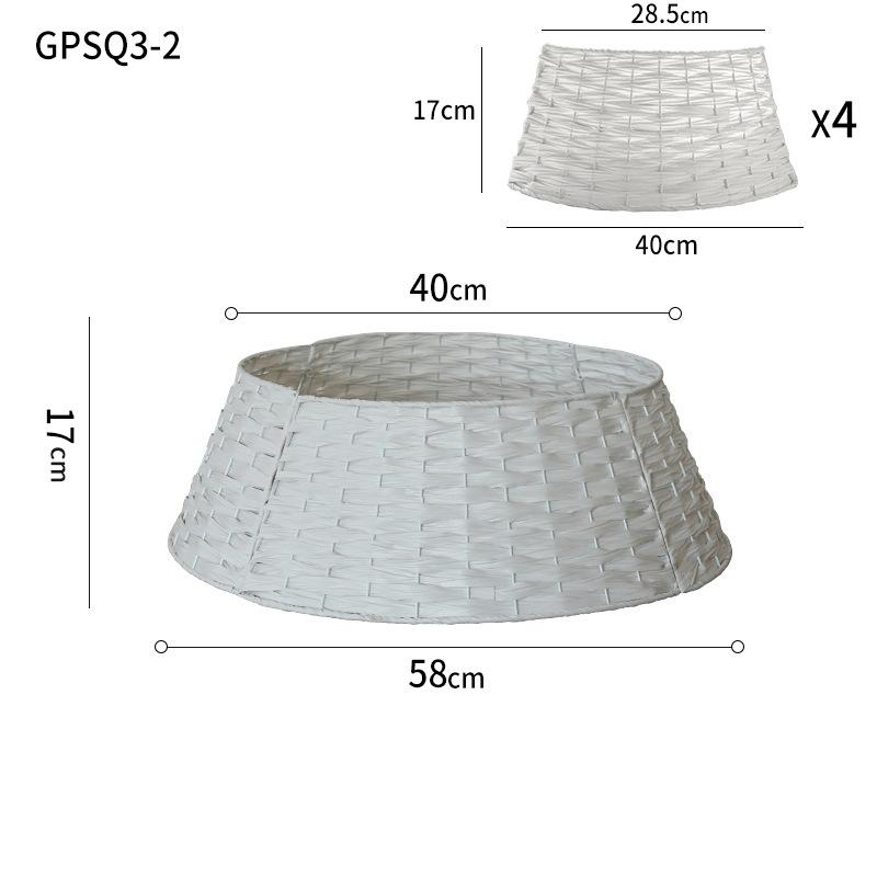 

Nordic White Hand-Woven Christmas Tree Skirt and Fence Decoration