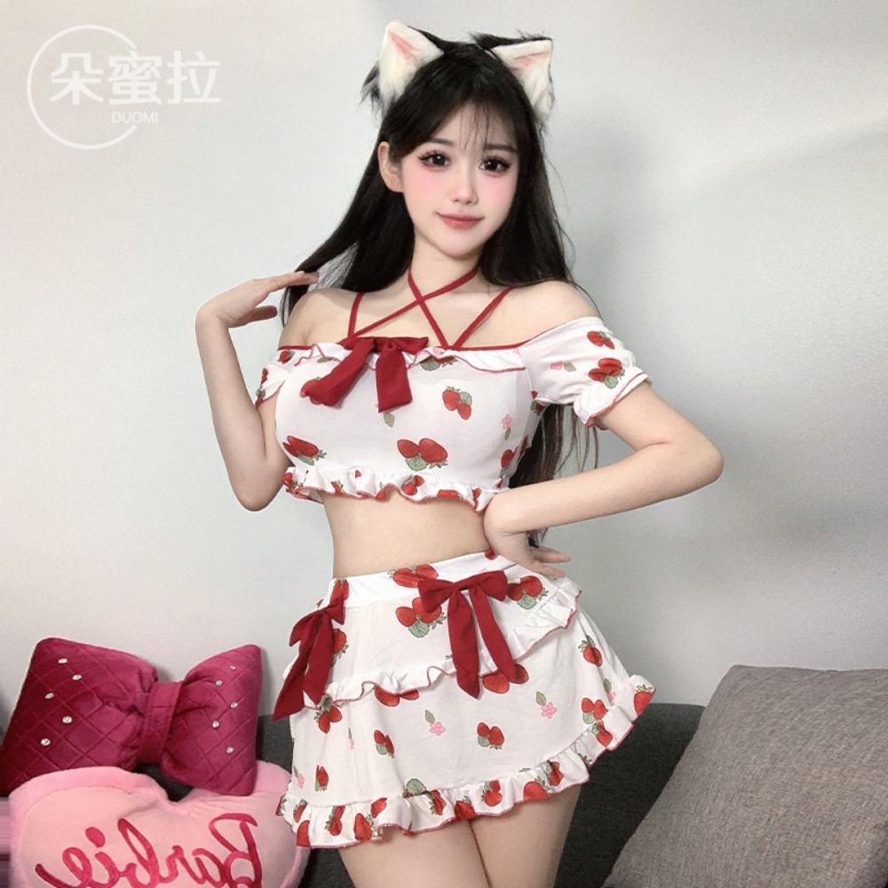 Domila Pure Lust Sexy Uniform Seduction Lingerie Schoolgirl Suit Strawberry Campus College Jk Student