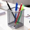 2 pcs Metal Pen Holder Solid Structure Square Storage Tube Desk Container  Stationery Sorting