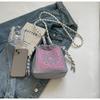 IELGY Simple Embroidered Cloth Bag All-Match Shoulder Messenger Bag