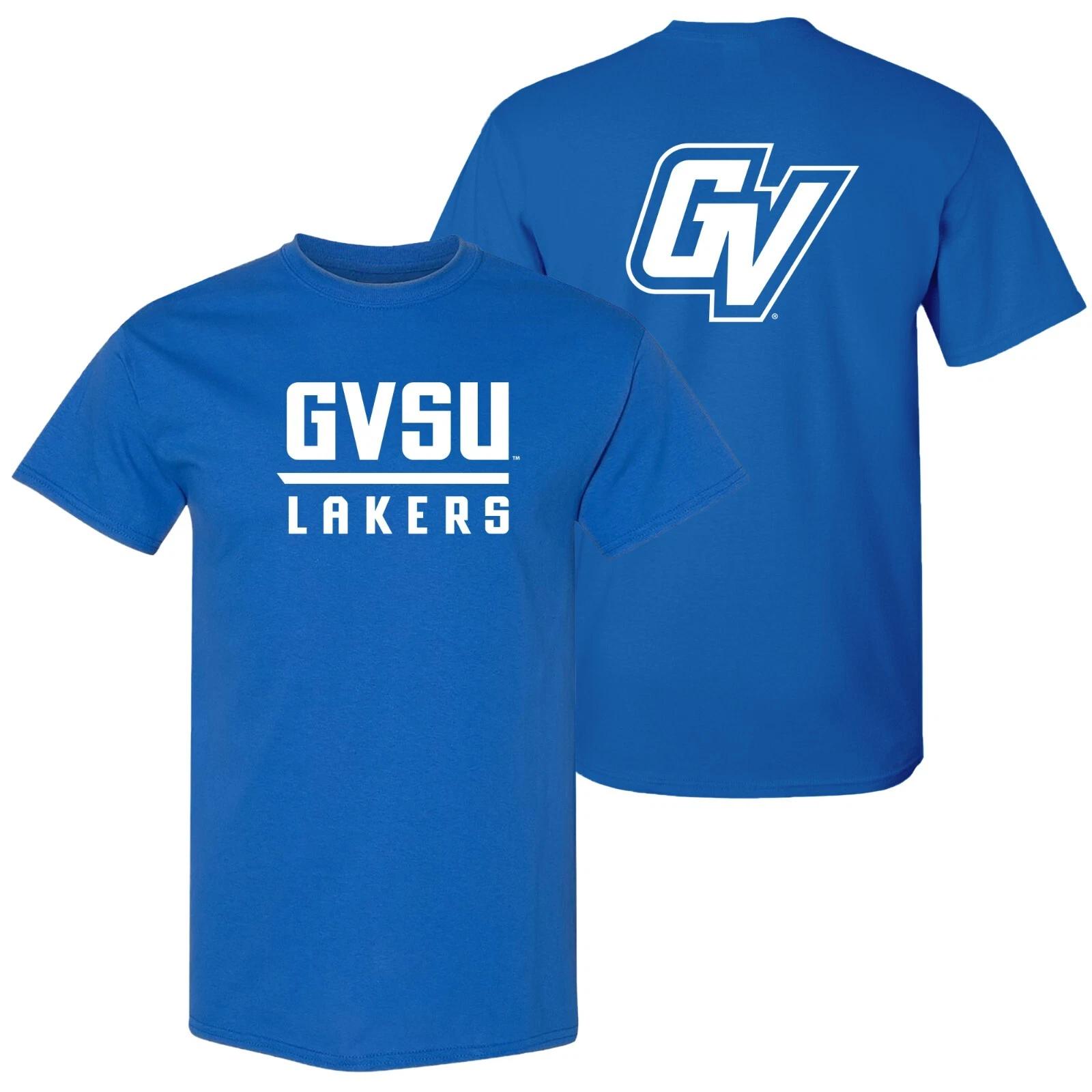 GVSU Front Back Print T-Shirt - Royal S