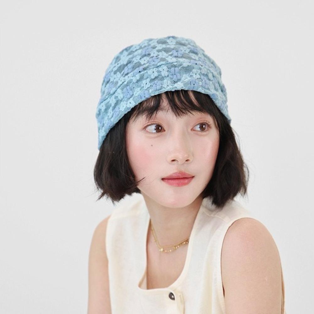 Thin Lace Pullover Hat Hollow Sunscreen Cap Sweet Beanies Hat Apparel Accessories