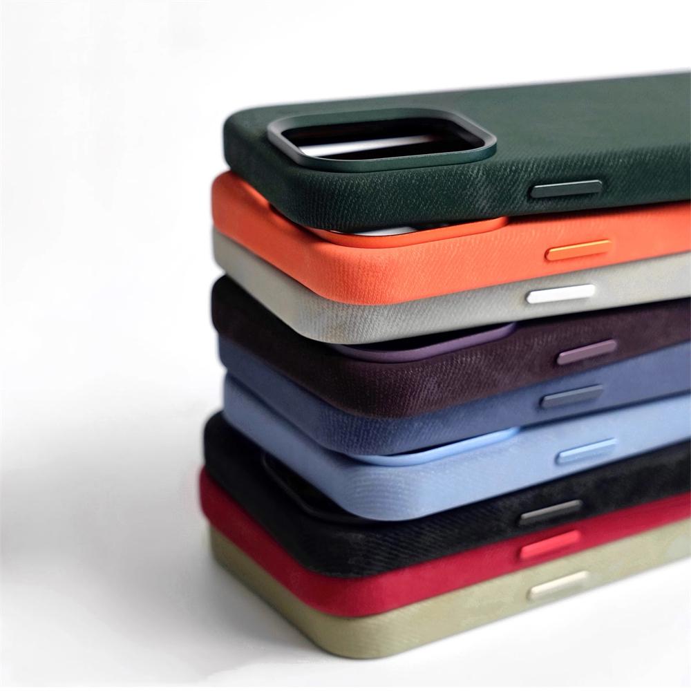 Luxury Shockproof Magnetic Fiber Leather Case For iPhone 17 Air 16 Pro Max 15 14 Plus 13 12 For Wireless Charging Protect Cover