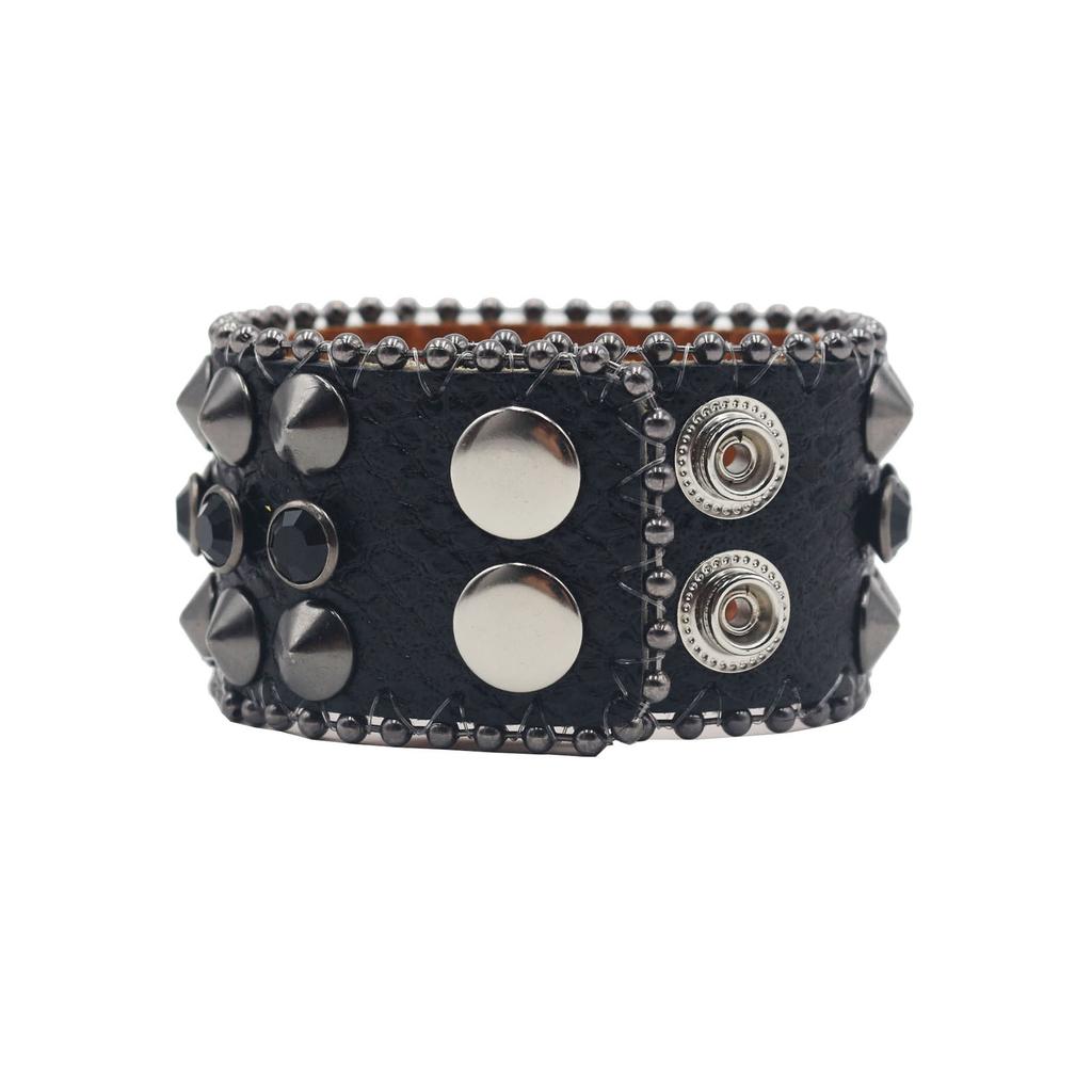 American Rhinestone Rivet Bracelet, Butterfly Decorative Punk Gothic Personalized Jewelry