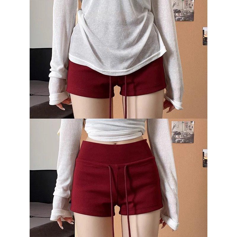 

Women s Red Slimming Yoga Shorts - Petite Summer 2025 Style S (80-95 jin) красный