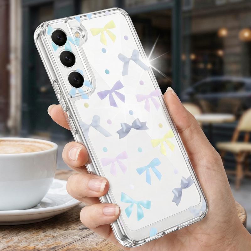 Silky Buwknots Print Case For Samsung A57 S26 Ultra A37 A17 A56 A36 A26 A16 A55 A35 A25 A15 A54 5G S21 FE S22 S23 S24 S25 Plus Clear TPU Soft Cover