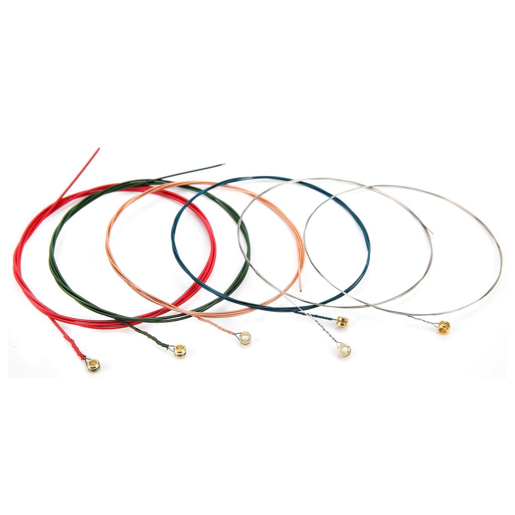 Acoustic Guitar String Replacement AntiRust Coating Light Musical Instrument Accessories(Colorful )