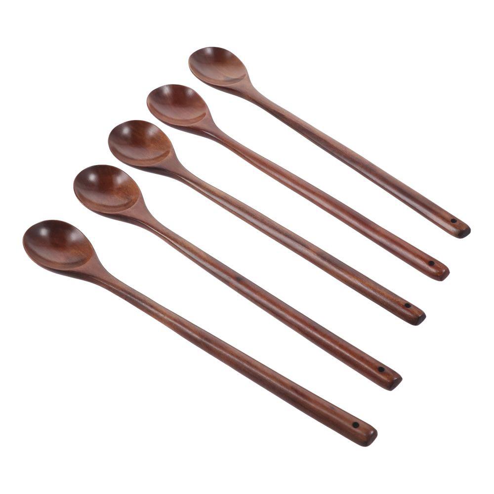 Wooden Wooden Spoons 7.8X0.59inch 13x2inch Wood Coffee Spoons Vintage Stirrer Spoon for Kitchen Soup Coffee Honey