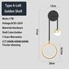 Indoor LED Wall Lamp AC85-265V 5 Types Black Golden Shell Modern Simplicity Indoor Wall Lamps with High Brightness LED Lighting