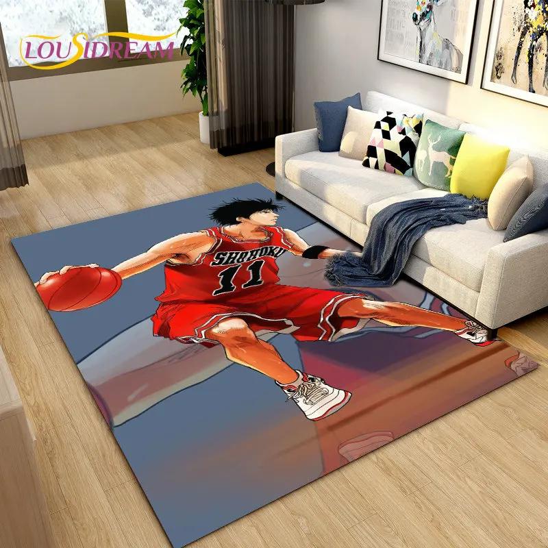 Slam Dunk Japonia Anime Kreskówka Dywan Obszarowy, Dywanik Dywanowy do Salonu Sypialni Sofa Wycieraczka Dekoracja, Mata Podłogowa Antypoślizgowa do Zabawy dla Dzieci