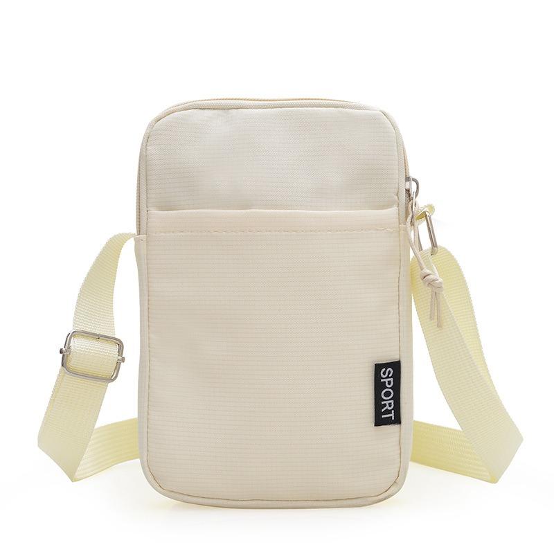 Multi-color mobile phone bag, large-capacity shoulder bag, simple and fashionable messenger bag, solid color change bag, nylon small backpack.