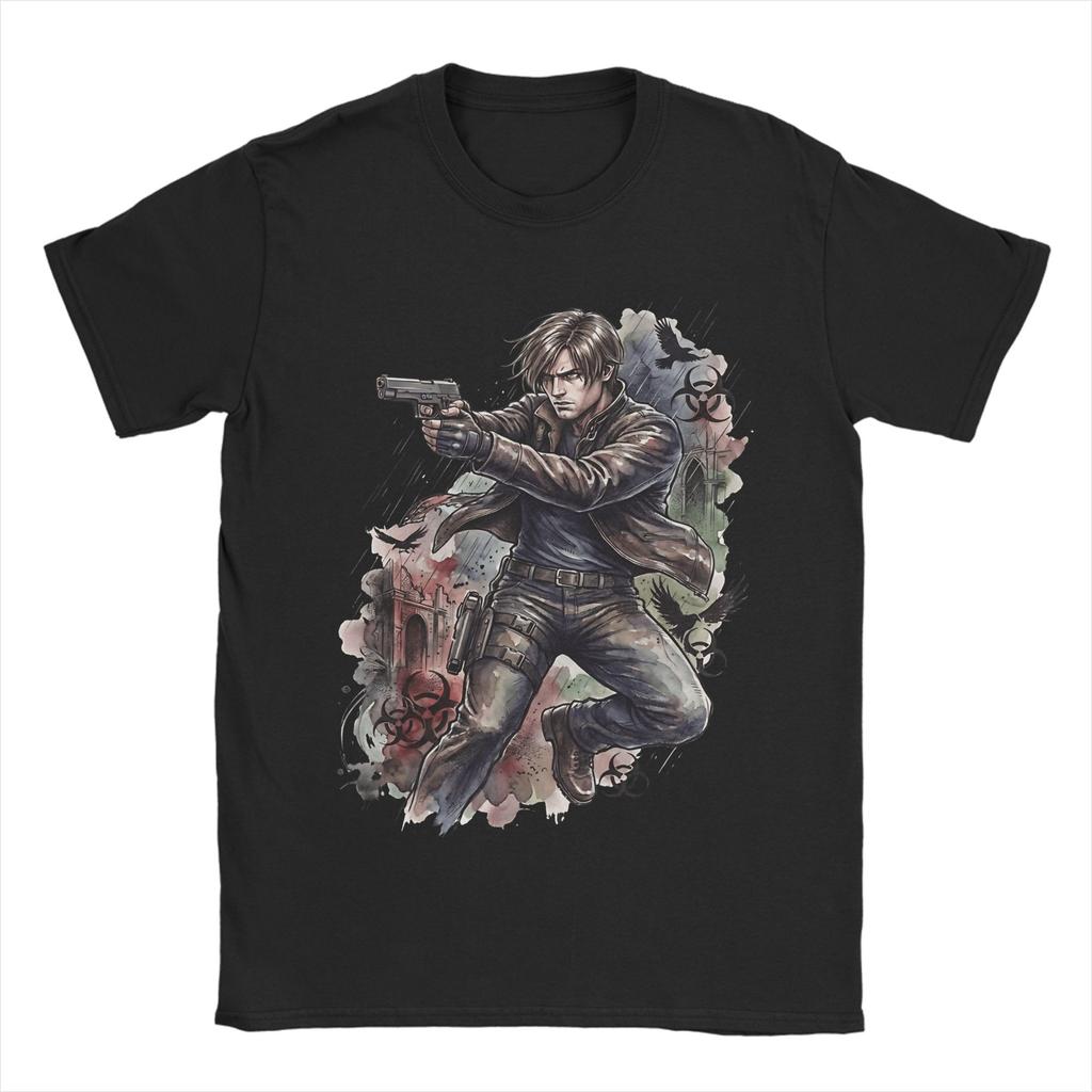 Leon Kennedy RE9 Cotton T Shirt For Adult Summer Y2K Basic T Shirts Comfortable Hip Hop Tee Shirt Oversize Loose Tops