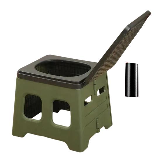 Outdoor Camping Portable Toilet with Bag Multi-purpose Folding Toilet with Lid Kids Adults Car Emergency Toilet Collapsible Travel Potty