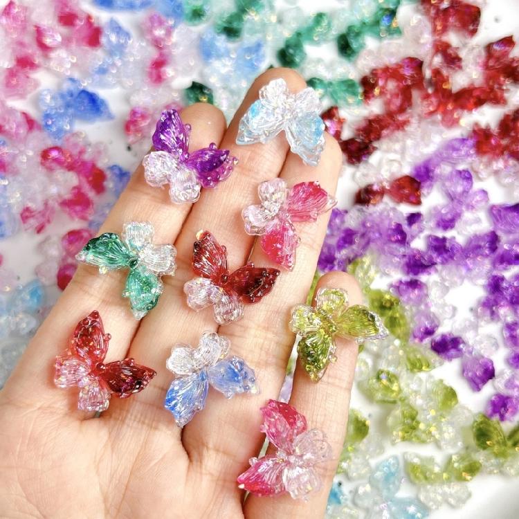 

Multi Purpose Butterfly Resin Decorations Charms For Nail Art Hair Accessories DIY Phone Key Charms Mixed Designs 1