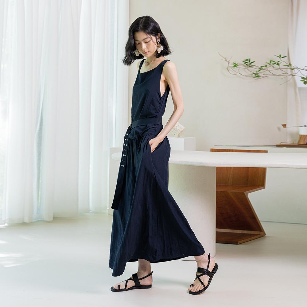 Laengsseon Ls_Elegant Sleeveless Dress_Navy