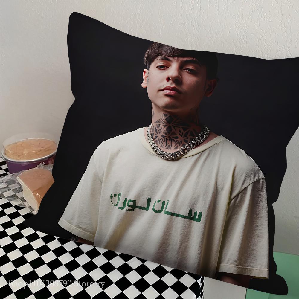 Rapper Natanaels Cano Pillow Case Fashion Square Pillowcase Bedroom Sofa Room Ins Decoration Leisure Cushion Cover 40x40