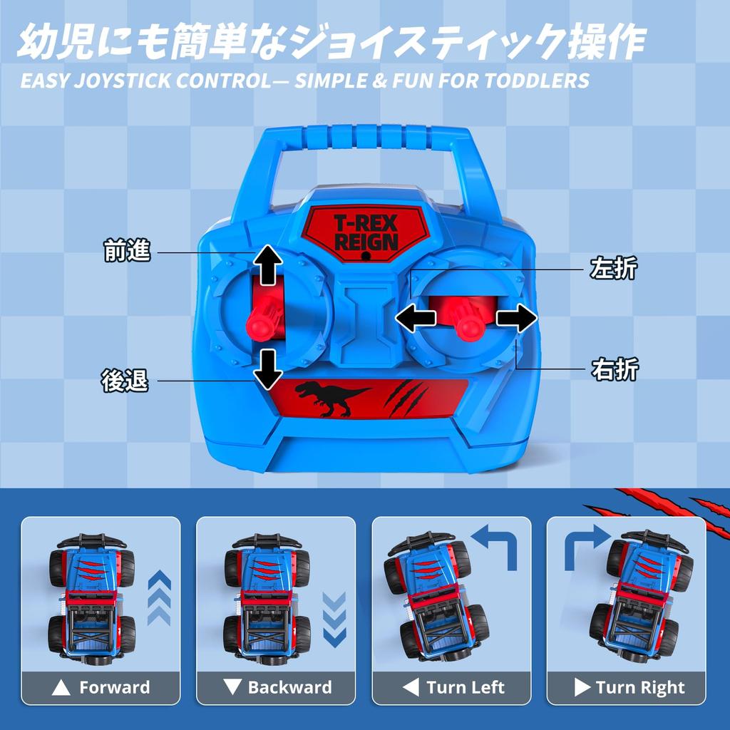 Tecnock RC Car for Kids, Mini RC Car with USB-C Direct Charging, Toy Car, Christmas, Birthday Gift (Blue)