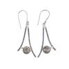 Ethiopian Copper Turquoise Gemstone 925 Sterling Silver Jewelry Earrings 1.45" EE-66-17