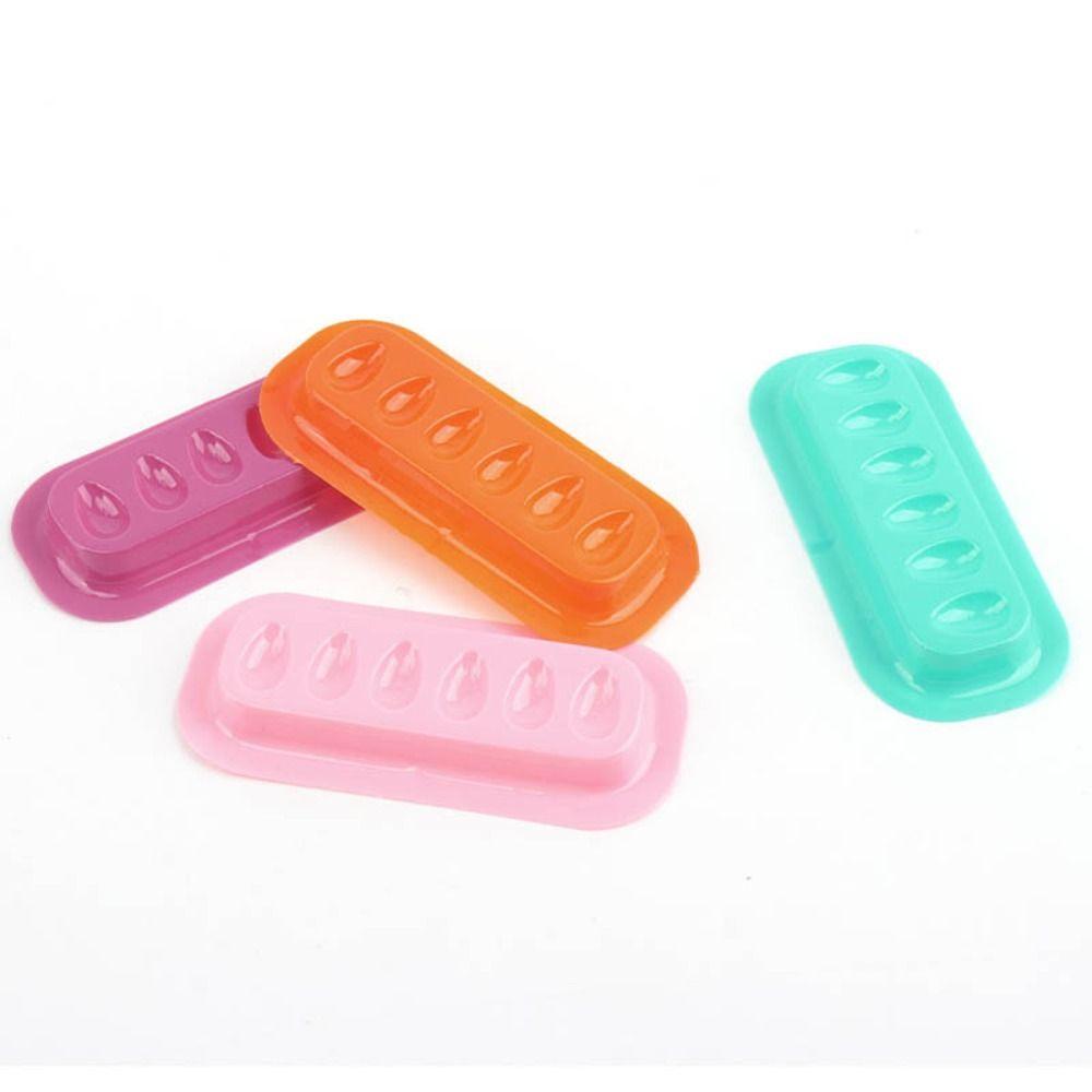 100PCS Adhesive Eyelash Glue Pallet Strip Shaped Plastic Gasket Palett Lash Adhesive Stand Pads