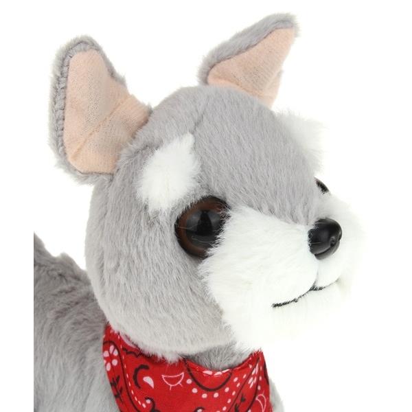 Interactive Dog on a Leash Mascot Schnauzer Walks and Barks