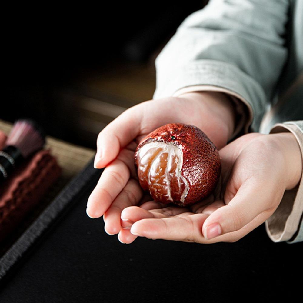Tea Ceremony Chinese Tea Pet Oranges Model Color Changing Desktop Ornaments Resin Micro Landscape Color Changing Tea Pet