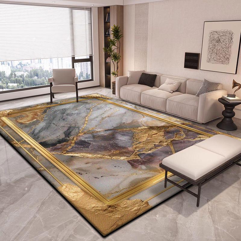 

Luxury Abstract Large Carpet Non Slip Living Room Rug Modern Home Decor Easy Clean Soft Bedroom Carpet Entrance Mat 60*90cm