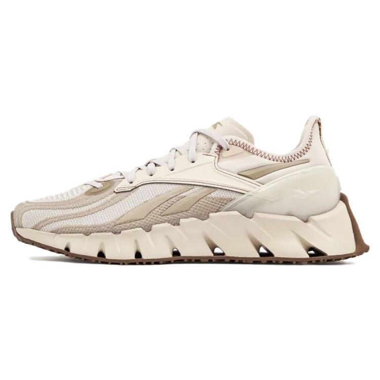 Reebok Zig Kinetica Stitching Durable Breathable Low Top Running Shoes Women sneaker Beige 100033729
