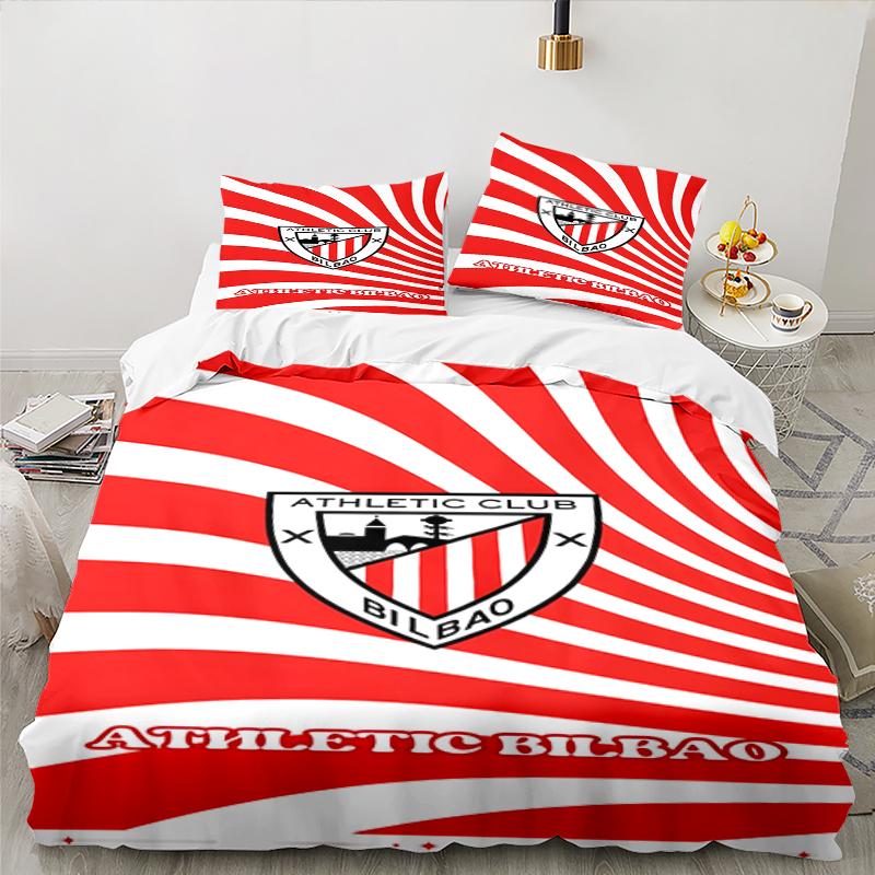 3-teiliges Fußball-Sport-Bettwäsche-Set, Ideal für 1 Bettbezug und 2 Kissenbezüge, Perfekt als Weihnachtsgeschenk, Ideal für Schlafzimmer, Wohnheim