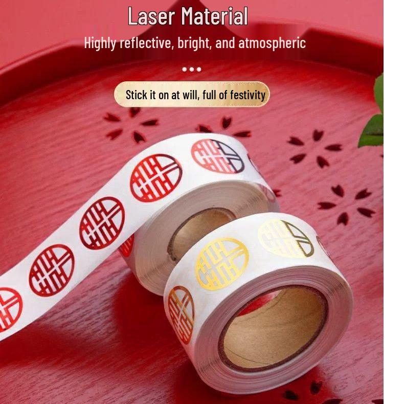 

Self-Adhesive Mini Double Happiness Wedding Stickers