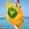 Custom Name John Deere Beach Towel - Soft, Ultra-Absorbent Microfiber, Lightweight, Perfect for Beach, Parties, Travel, Camping