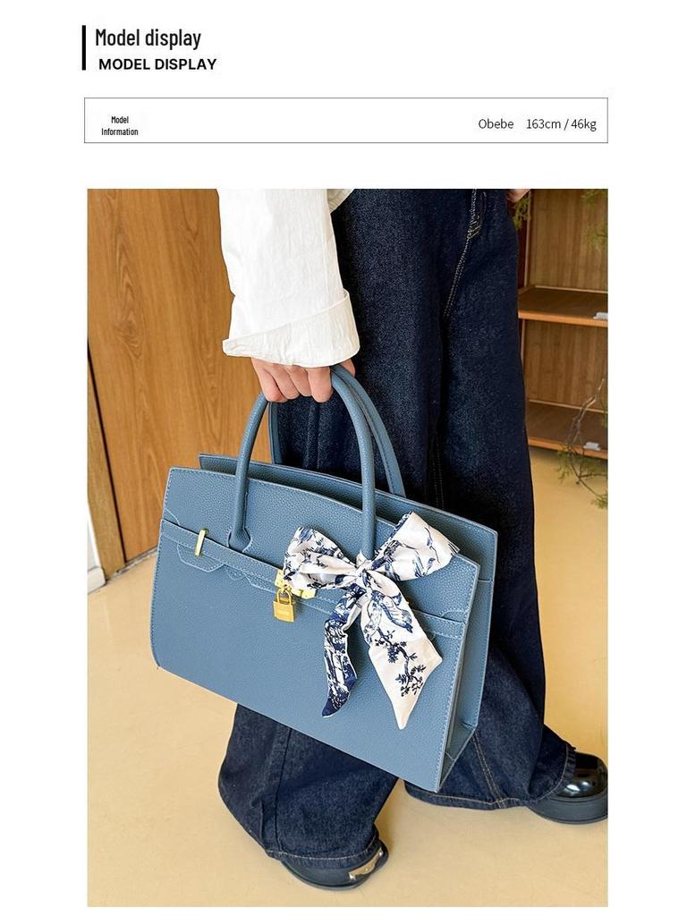 Elegante Colorblock Platinum Umhängetasche - Damenhandtasche mit großem Fassungsvermögen