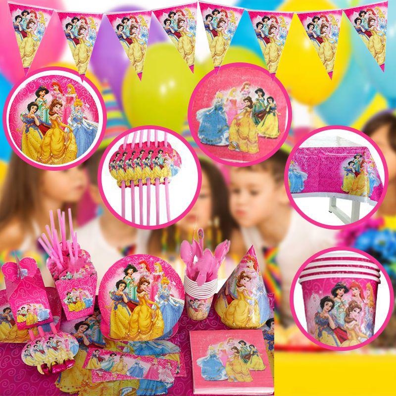 Enchanting Princess Snow White Bella Jasmine Party Supplies Girl Birthday Tableware