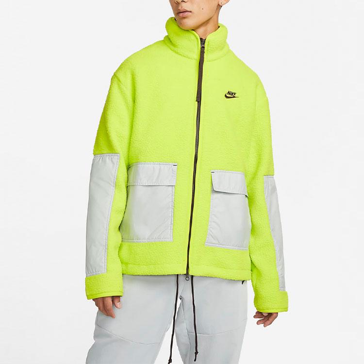 Nike Sportswear Essentials+ Fleece Full-Zip Jacket Volt DD5022-345