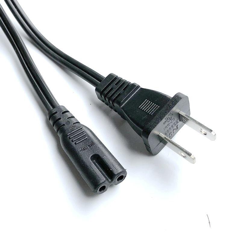 American Standard UL Elbow C7 Two-Pin Power Cord for Desk Lamp/Projector